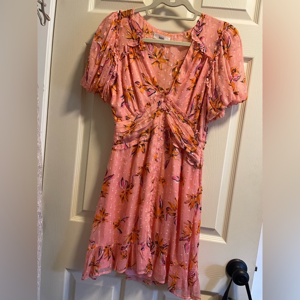Rahi Pink floral mini dress